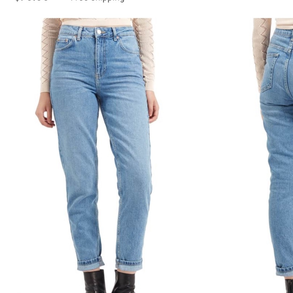 Topshop mom jeans. Size 25